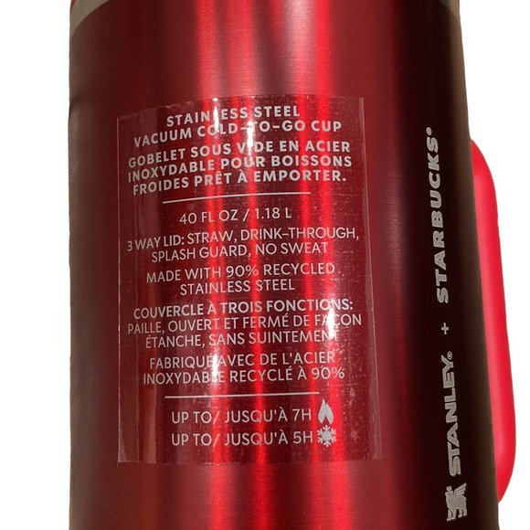 NWT Stanley X Starbucks Cup RED 40z HOLIDAY 2023! - Picture 6 of 6